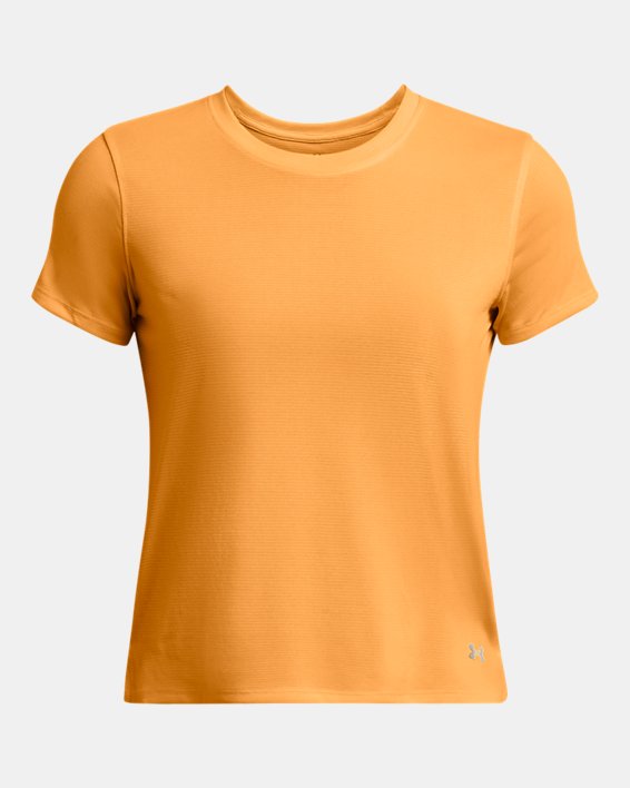 Haut à manches courtes UA Launch pour femme, Orange, pdpMainDesktop image number 3